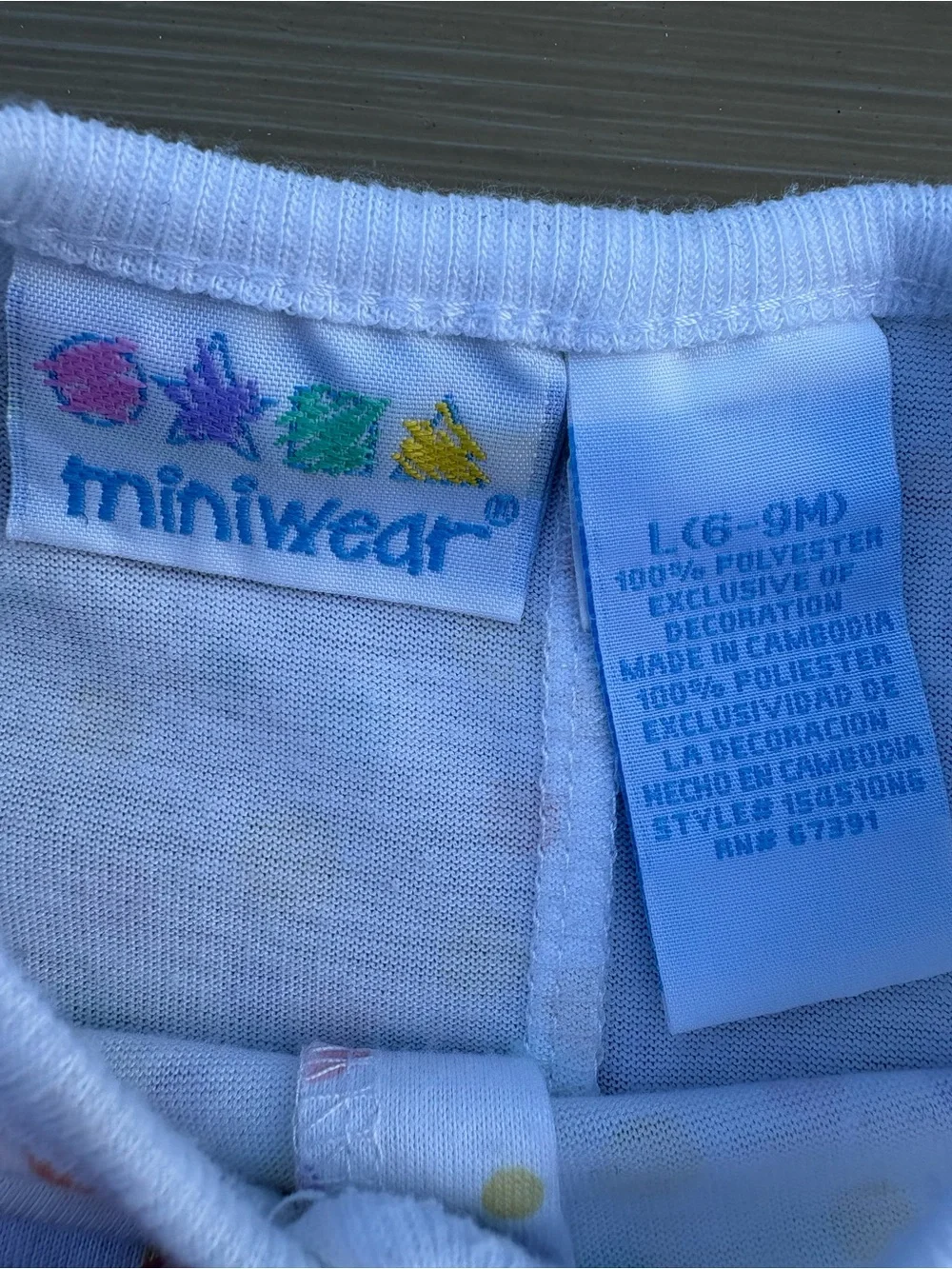 VTG 2006 Miniwear Pastel Polka Dot Sleeper 6-9M